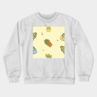 Cute Cactus Kawaii Pattern Crewneck Sweatshirt